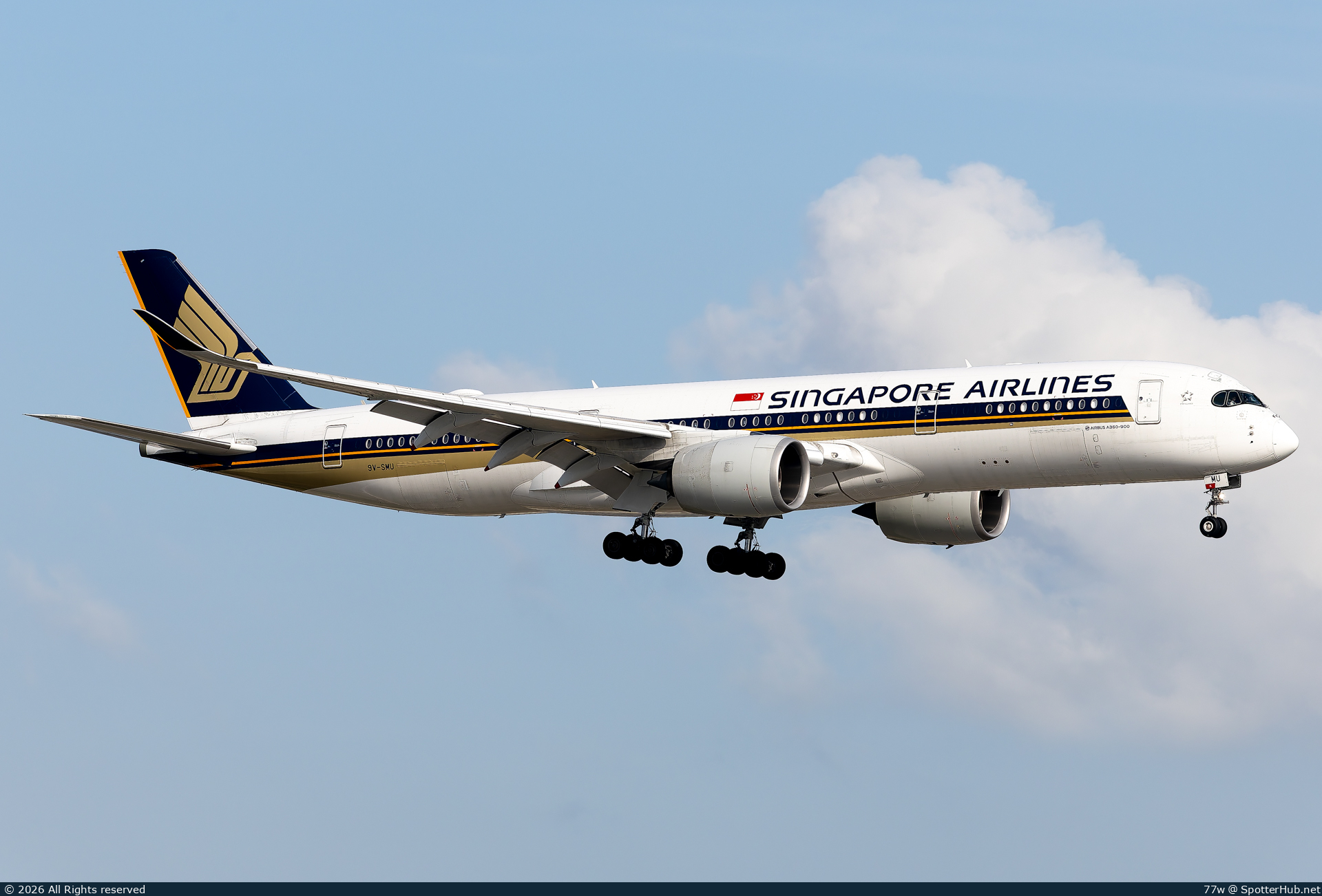Photo of 9V-SMU - Airbus A350-941 operated by Singapore Airlines