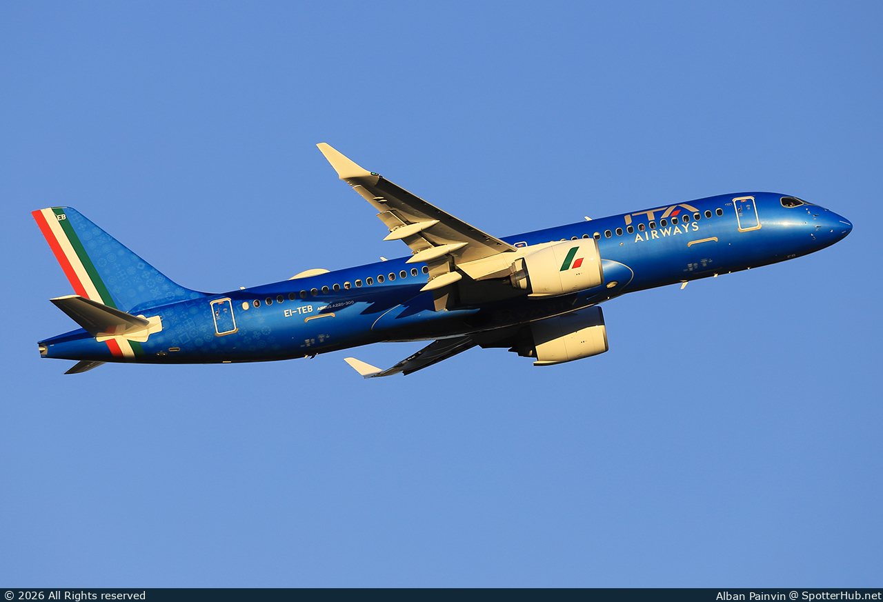 Photo of EI-TEB - Airbus A220-300 operated by ITA Airways