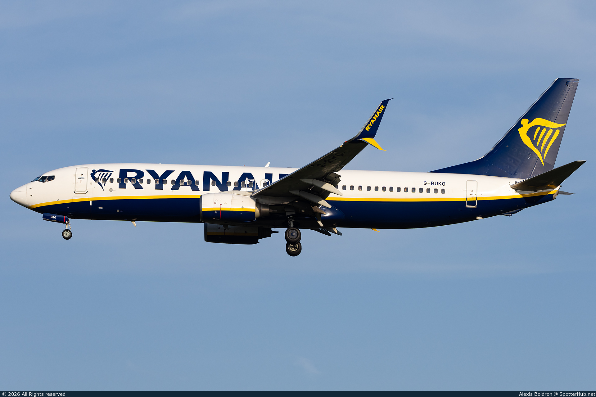 Photo of G-RUKO - Boeing 737-8AS operated by Ryanair UK