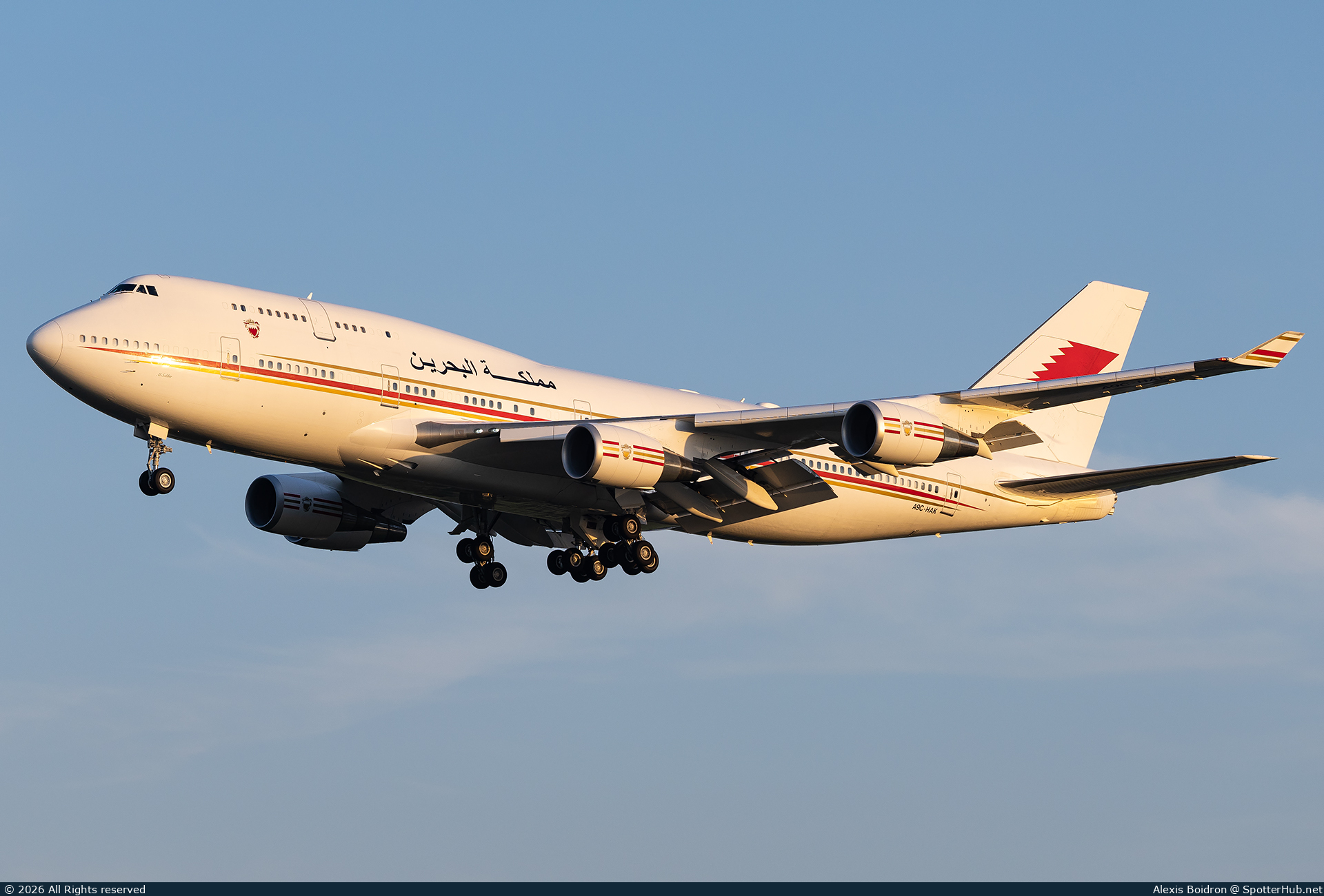 Photo of A9C-HAK - Boeing 747-4F6 operated by Bahrain Royal Flight