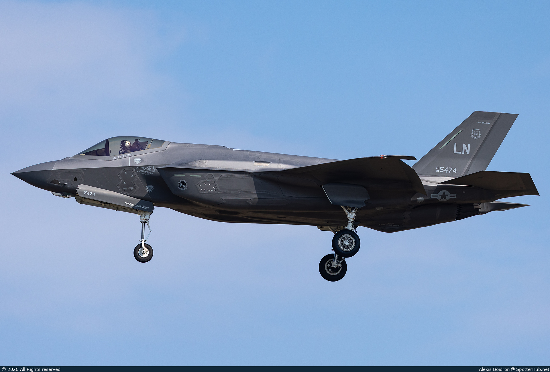 Photo of 19-5474 - Lockheed Martin F-35A Lightning II operated by US Air Force