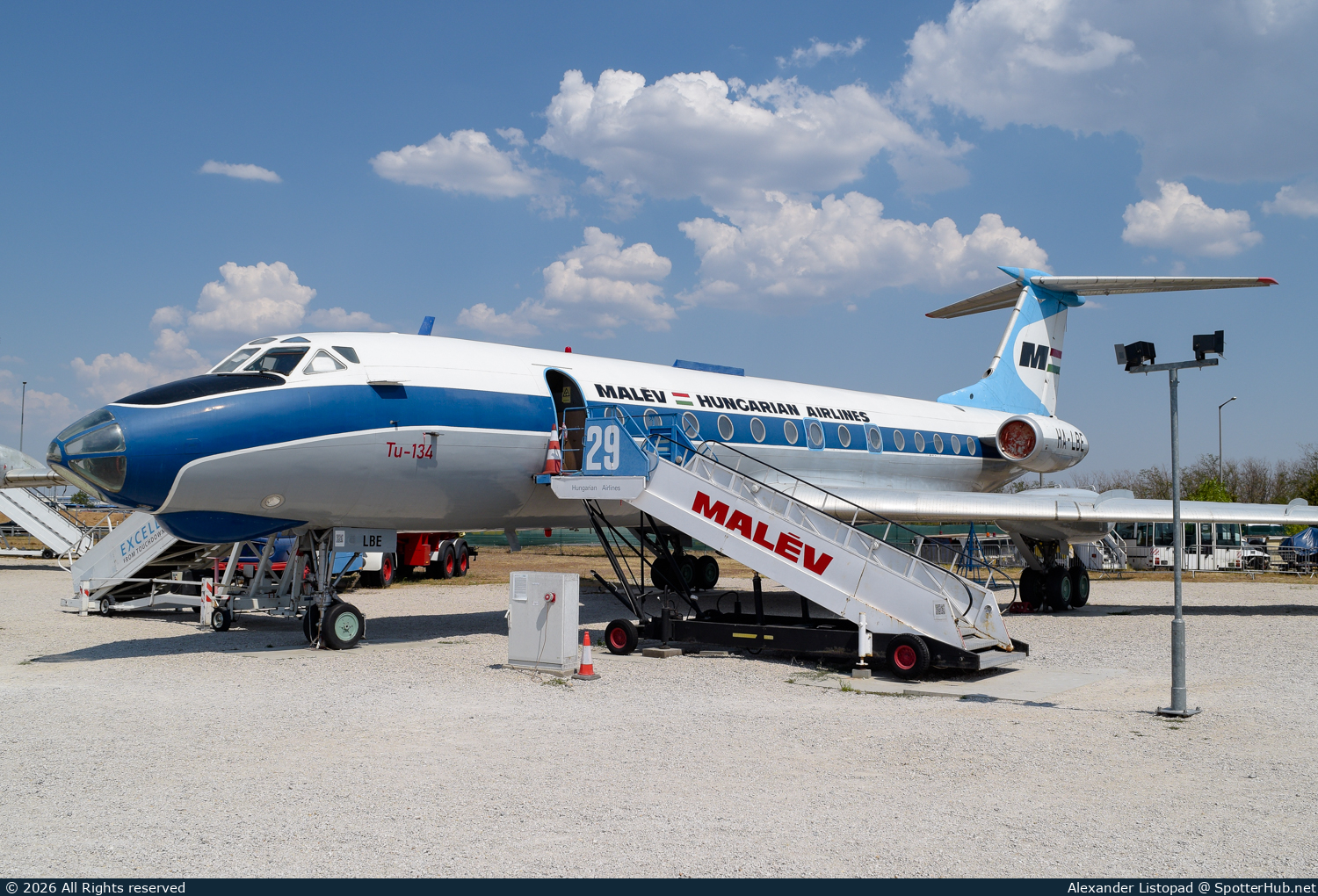Photo of HA-LBE - Tupolev Tu-134 operated by Malév Hungarian Airlines