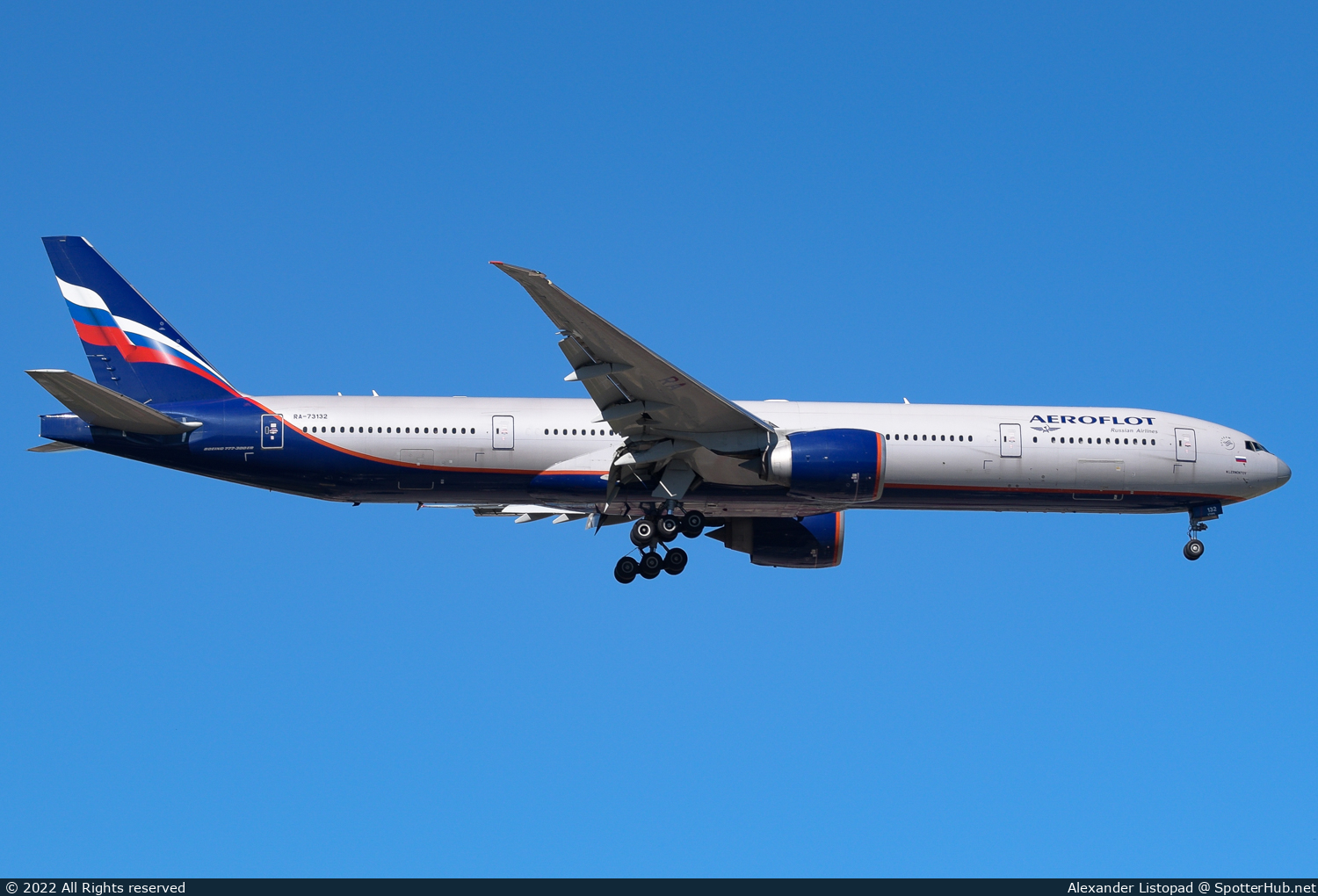 Photo of RA-73132 - Boeing 777-3M0(ER) operated by Aeroflot