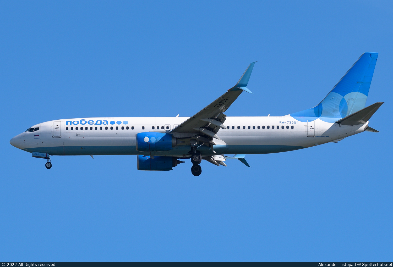 Photo of RA-73304 - Boeing 737-8AL operated by Pobeda