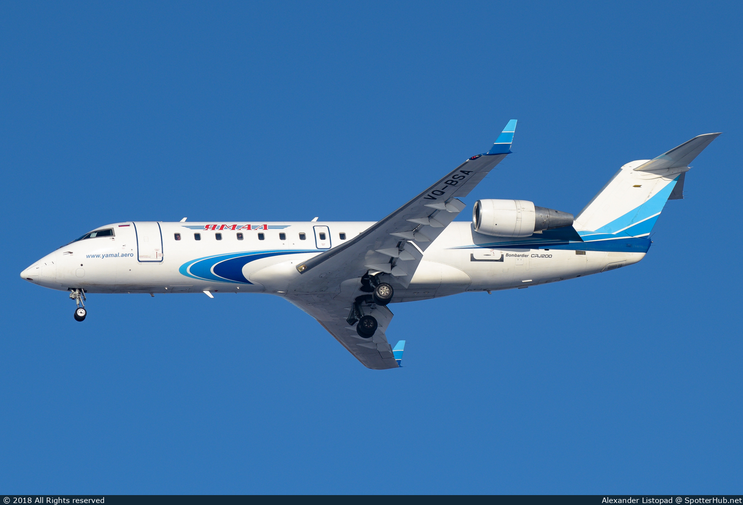 Photo of VQ-BSA - Bombardier CRJ-200LR operated by Yamal Airlines