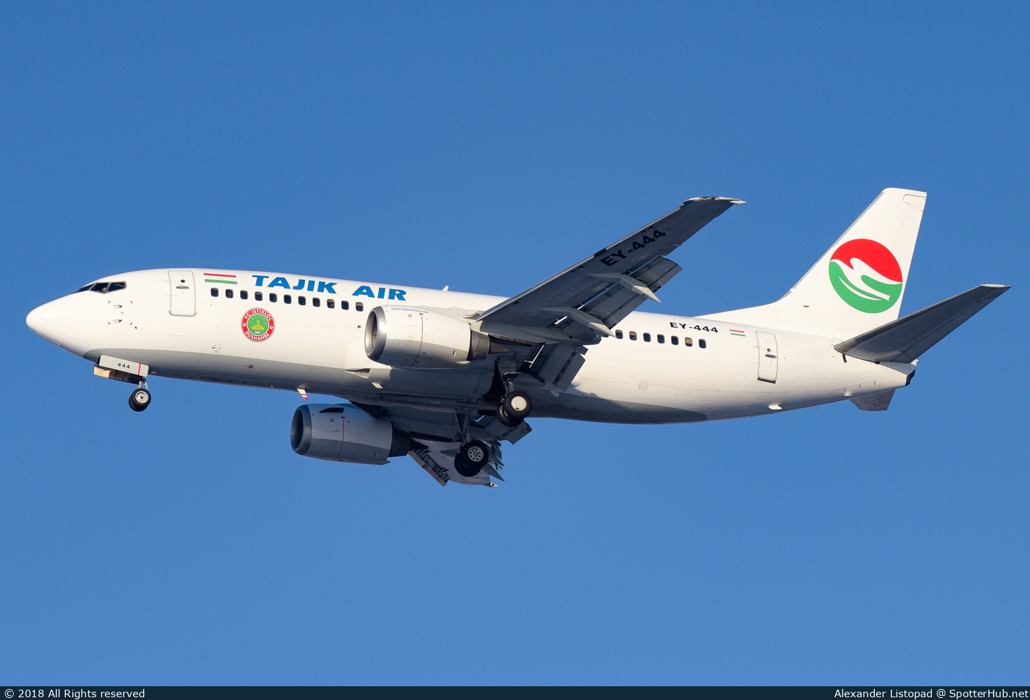 Photo of EY-444 - Boeing 737-3L9 operated by Tajik Air