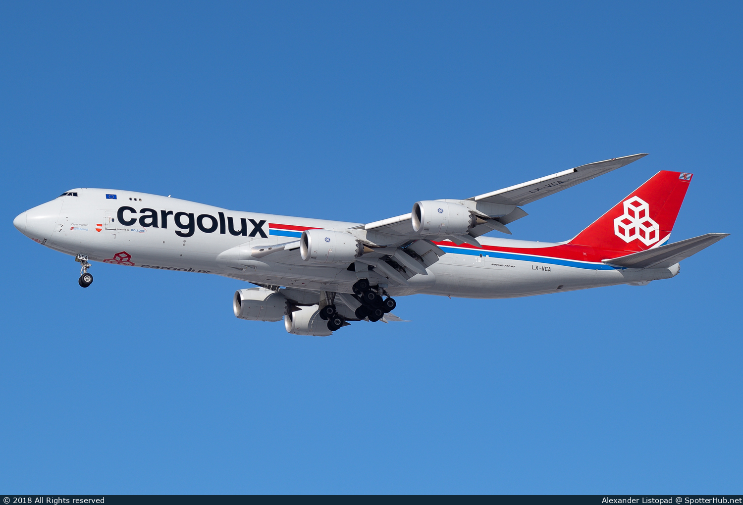 Photo of LX-VCA - Boeing 747-8R7F operated by Cargolux