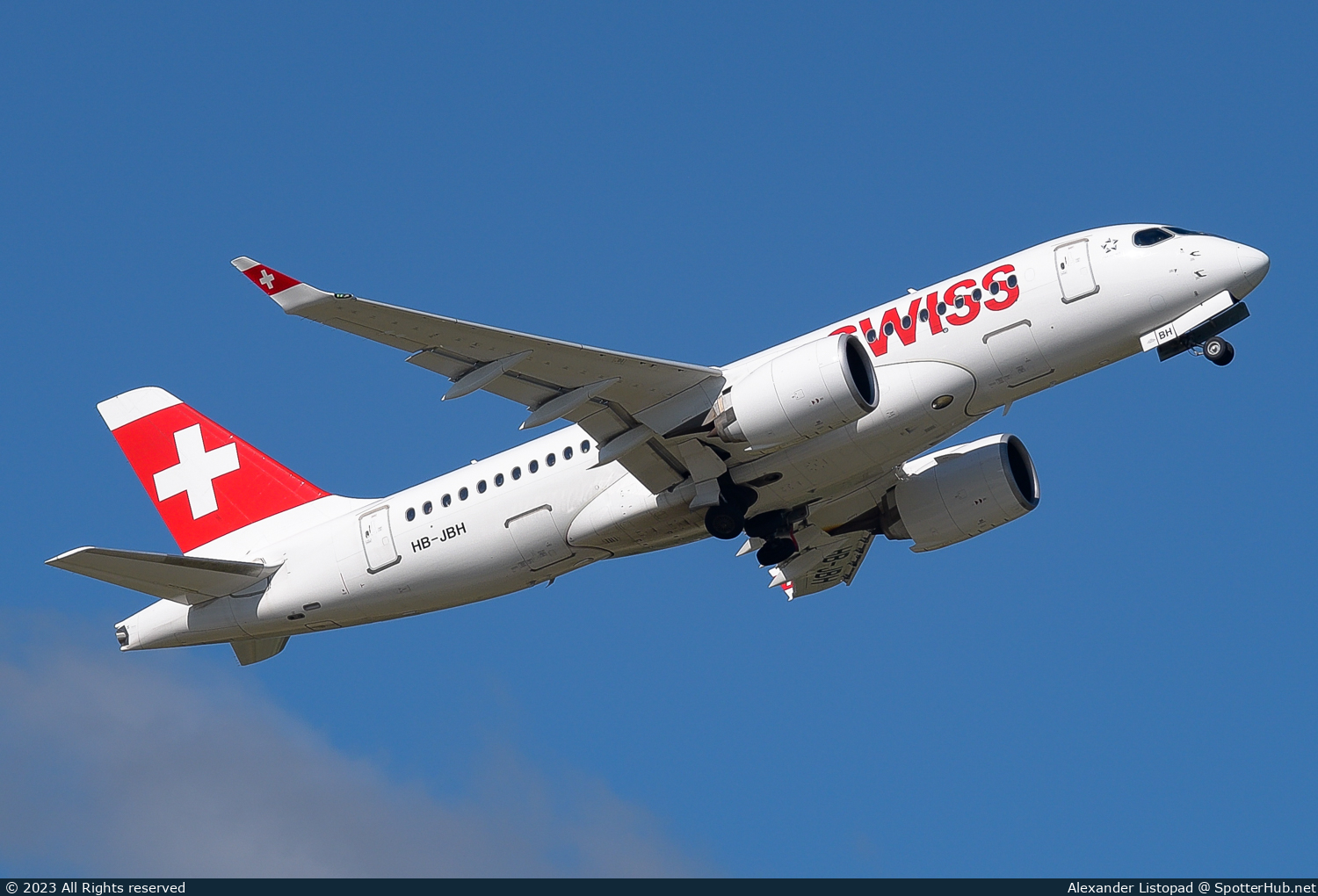 Photo of HB-JBH - Airbus A220-100 operated by Swiss International Air Lines
