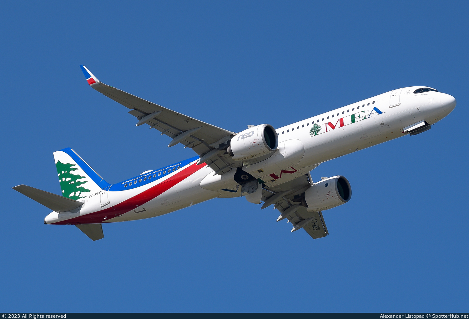 Photo of T7-ME9 - Airbus A321-271NX operated by MEA Middle East Airlines