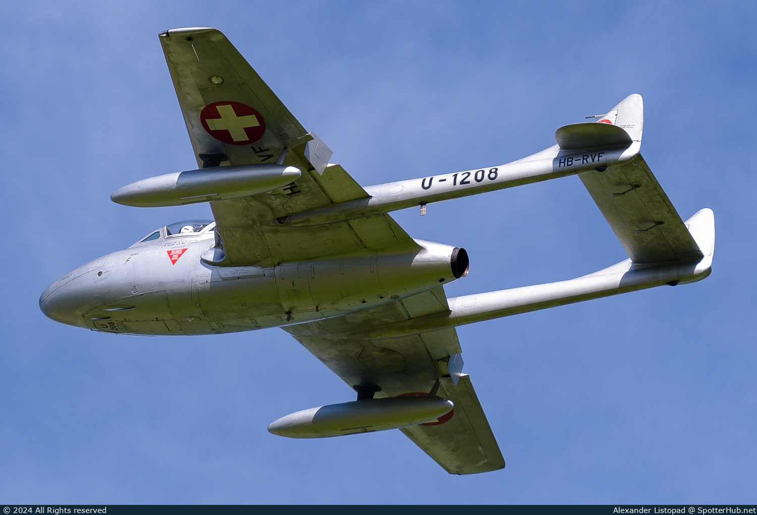 Photo of HB-RVF - De Havilland DH-100 Vampire T.55 operated by Fliegermuseum Altenrhein