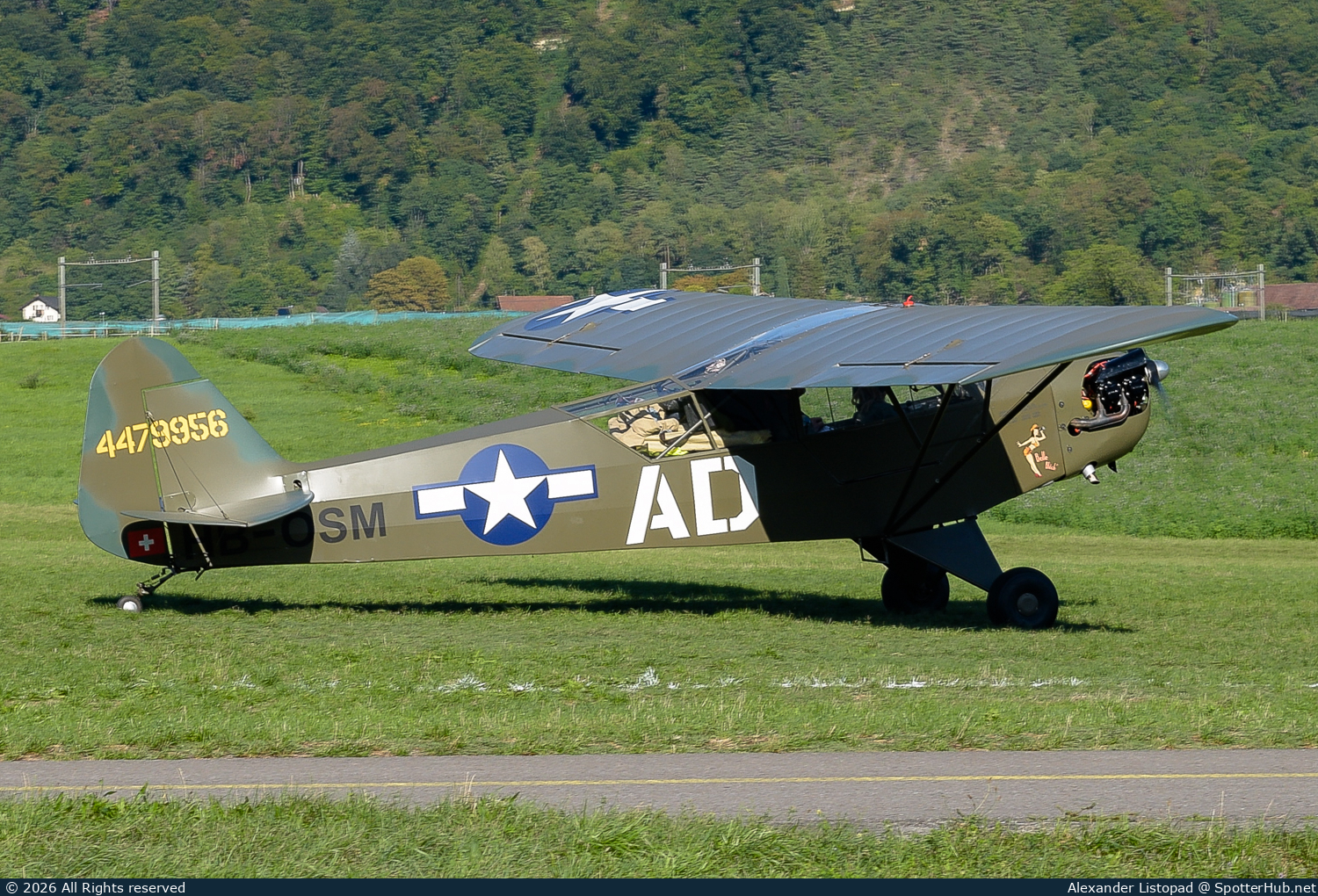 Photo of HB-OSM - Piper L-4H Grasshopper operated by FMPA Fondation pour le Maintien, du Patrimoine Aéronautique