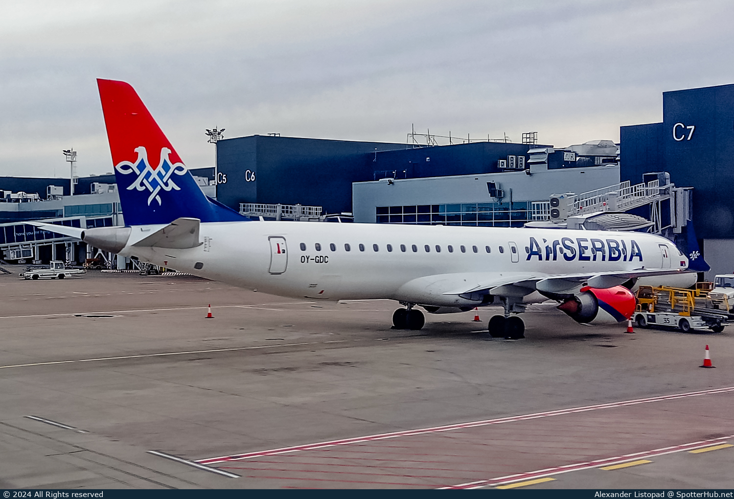 Photo of OY-GDC - Embraer ERJ-195LR operated by Air Serbia (opb Marathon Airlines)