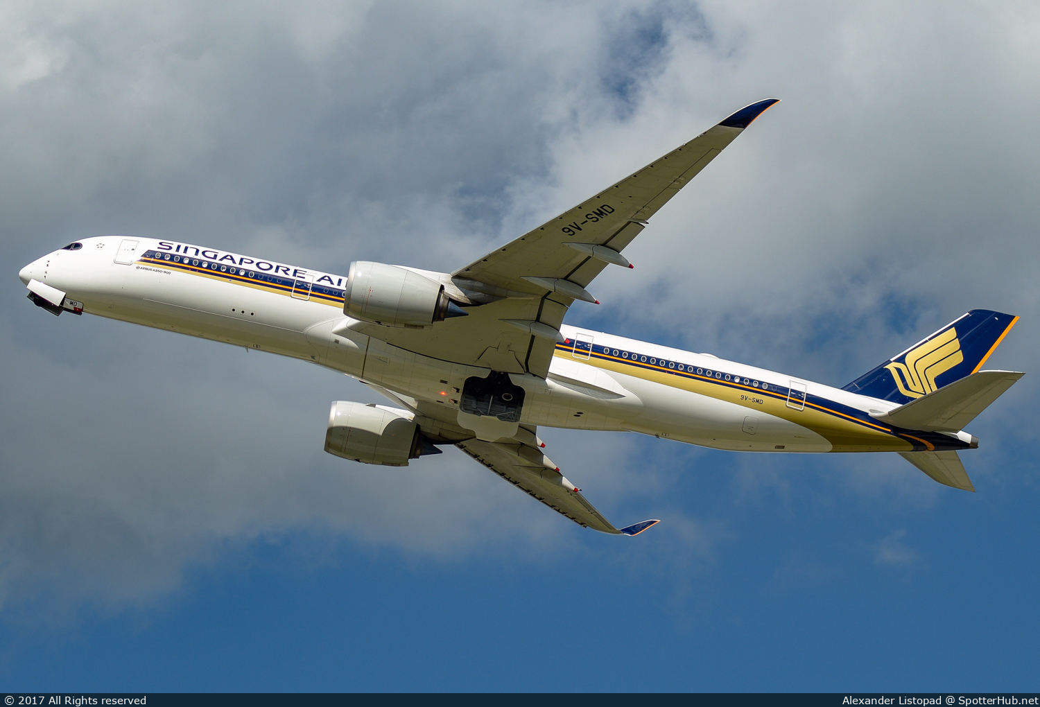 Photo of 9V-SMD - Airbus A350-941 operated by Singapore Airlines