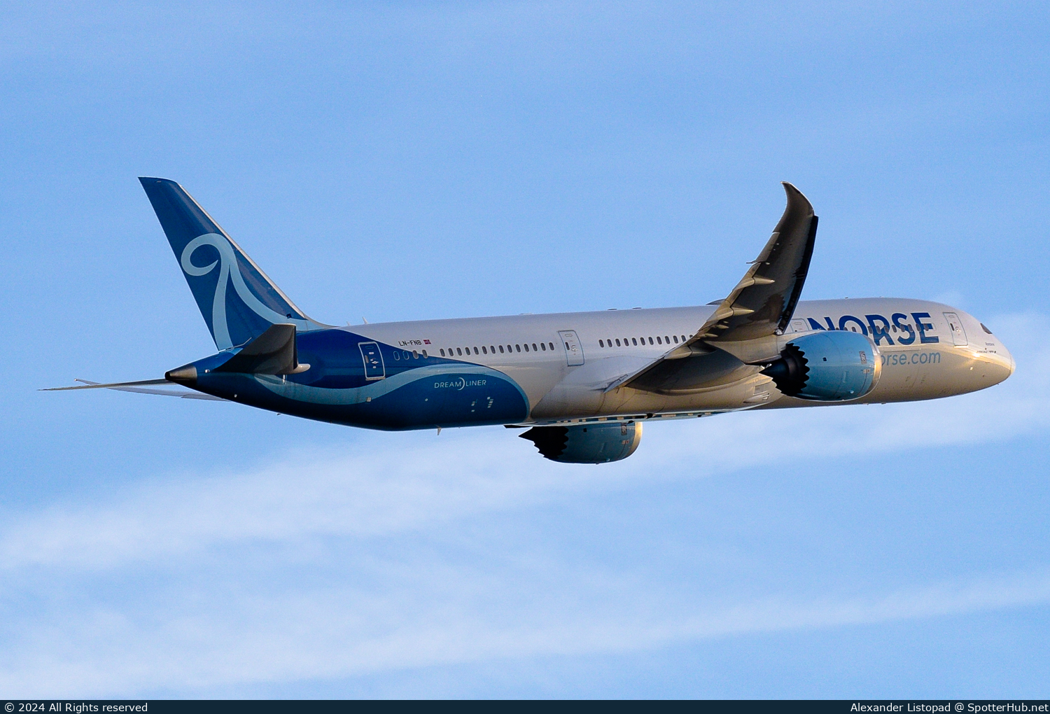Photo of LN-FNB - Boeing 787-9 Dreamliner operated by Norse Atlantic Airways