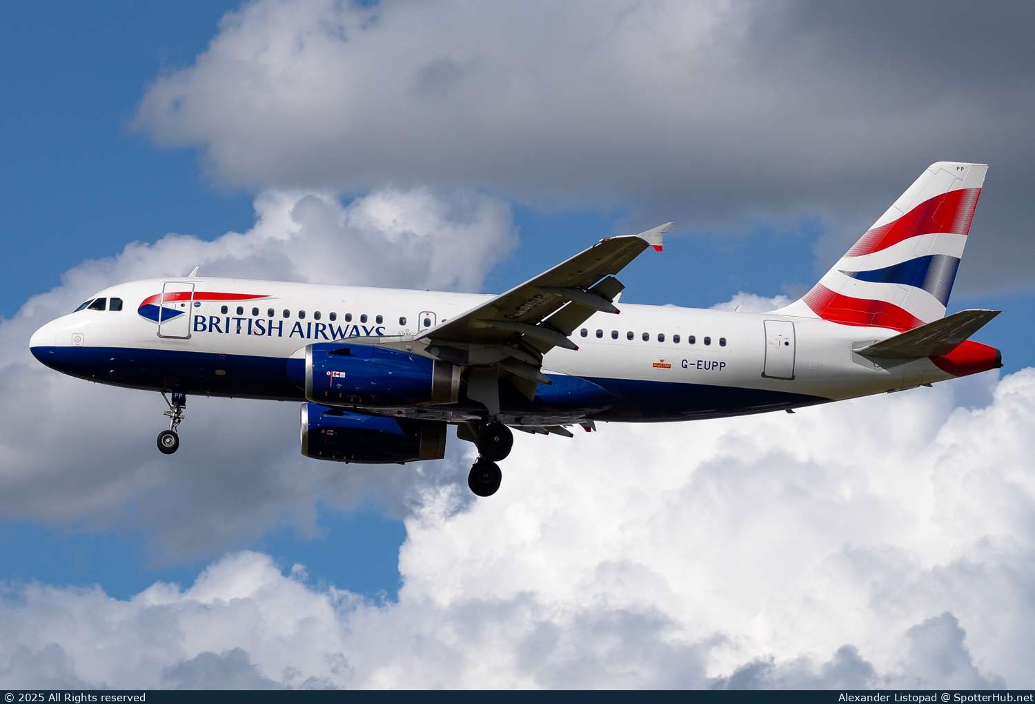 Photo of G-EUPP - Airbus A319-131 operated by British Airways