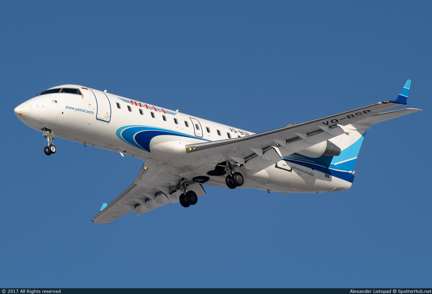 Photo of VQ-BSB - Bombardier CRJ-200LR operated by Yamal Airlines