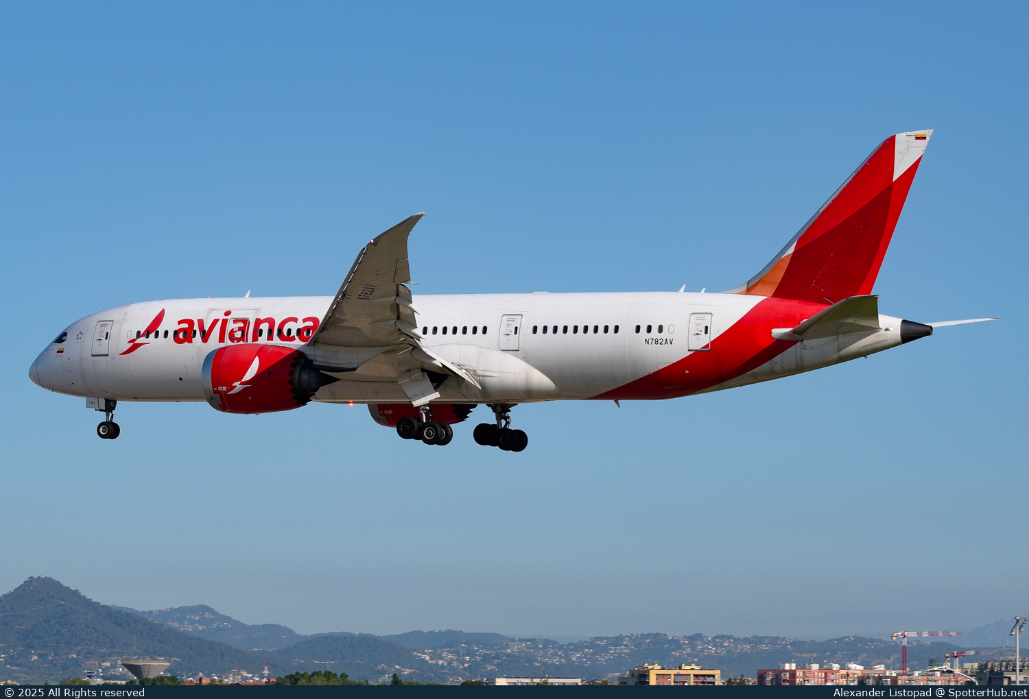 Photo of N782AV - Boeing 787-8 Dreamliner operated by Avianca