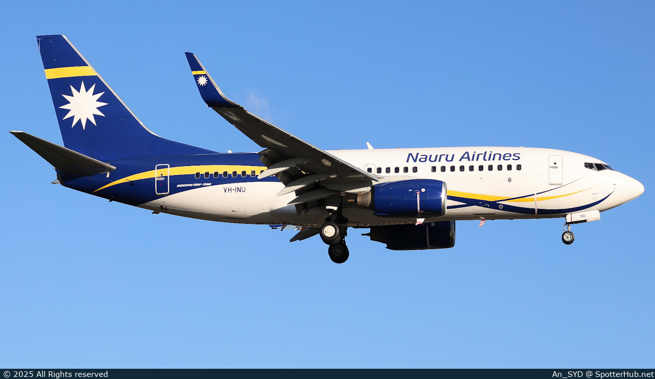 Photo of VH-INU - Boeing 737-79L operated by Nauru Airlines