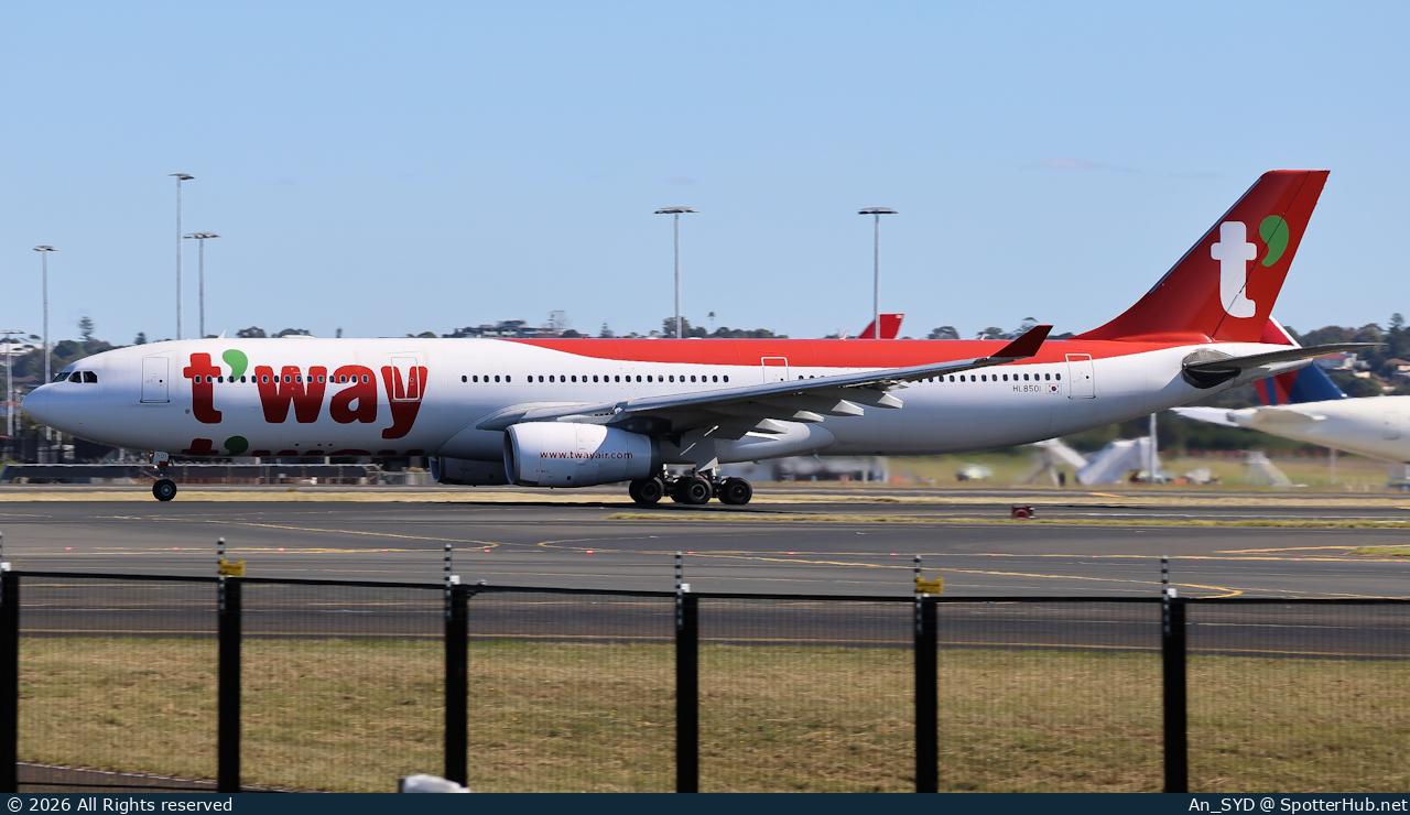 Photo of HL8501 - Airbus A330-343 operated by T'Way Air