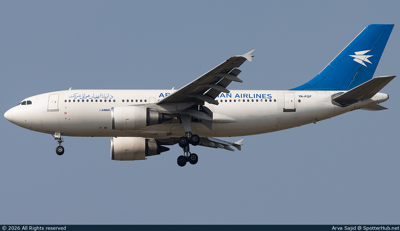 Photo of YA-FGF - Airbus A310-304 operated by Ariana Afghan Airlines