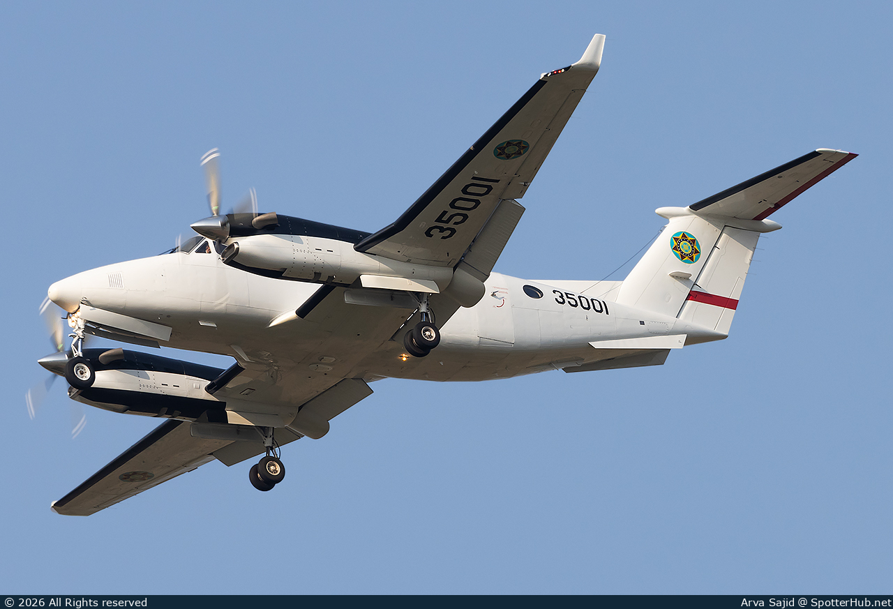 Photo of 35001 - Beechcraft B300 Super King Air 350i operated by Kazakhstan Border Guard