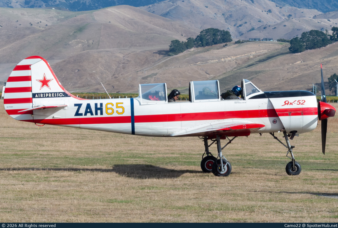Photo of ZK-ZAH - Yakovlev Yak-52 operated by Private