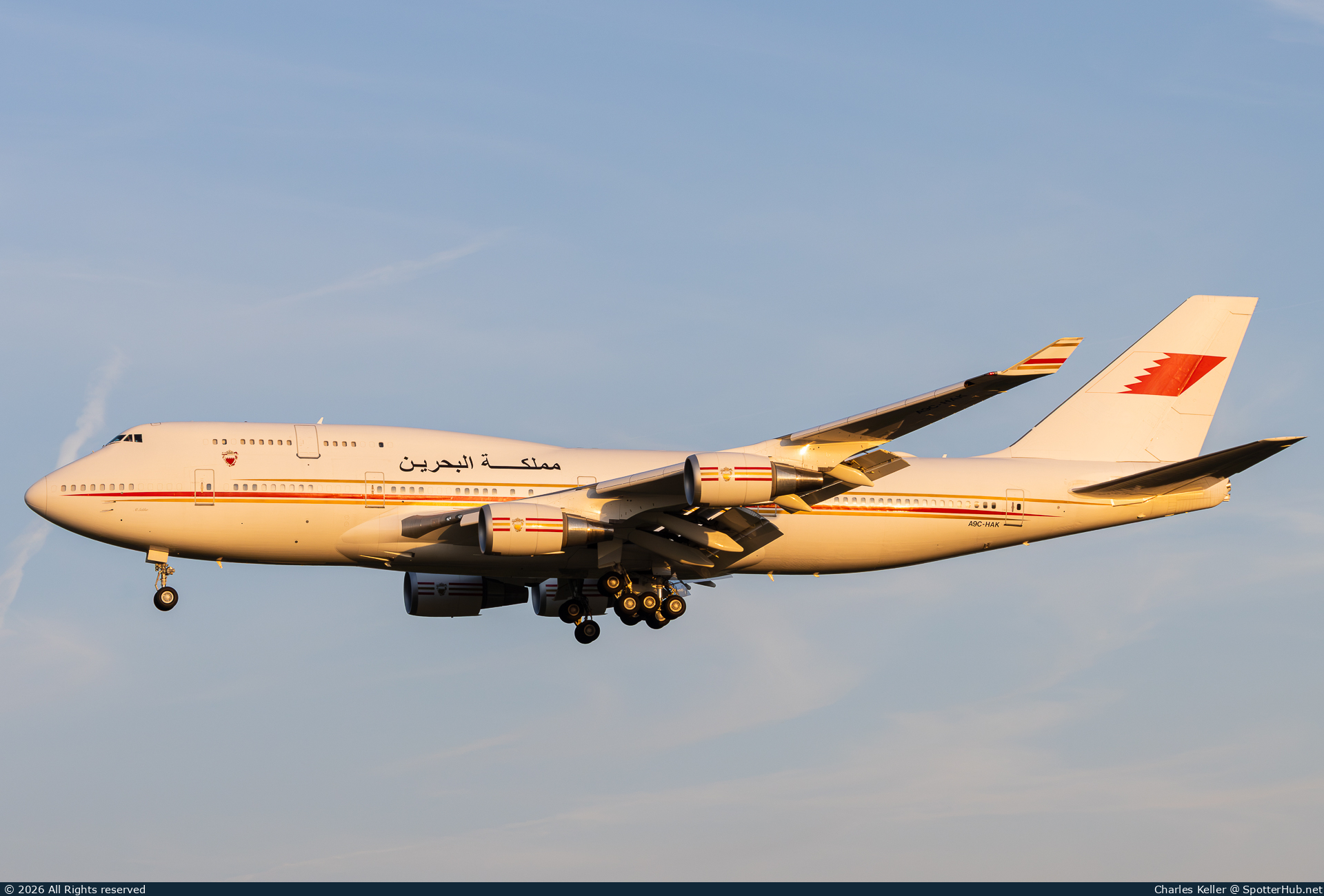 Photo of A9C-HAK - Boeing 747-4F6 operated by Bahrain Royal Flight