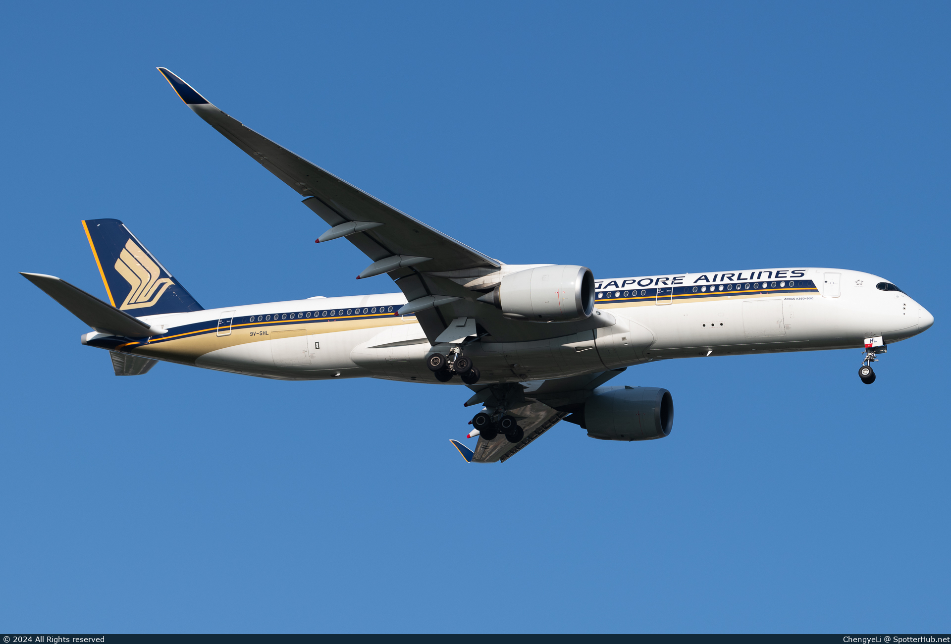 Photo of 9V-SHL - Airbus A350-941 operated by Singapore Airlines