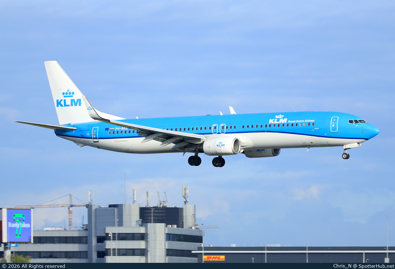 Photo of PH-BXS - Boeing 737-9K2 operated by KLM Royal Dutch Airlines