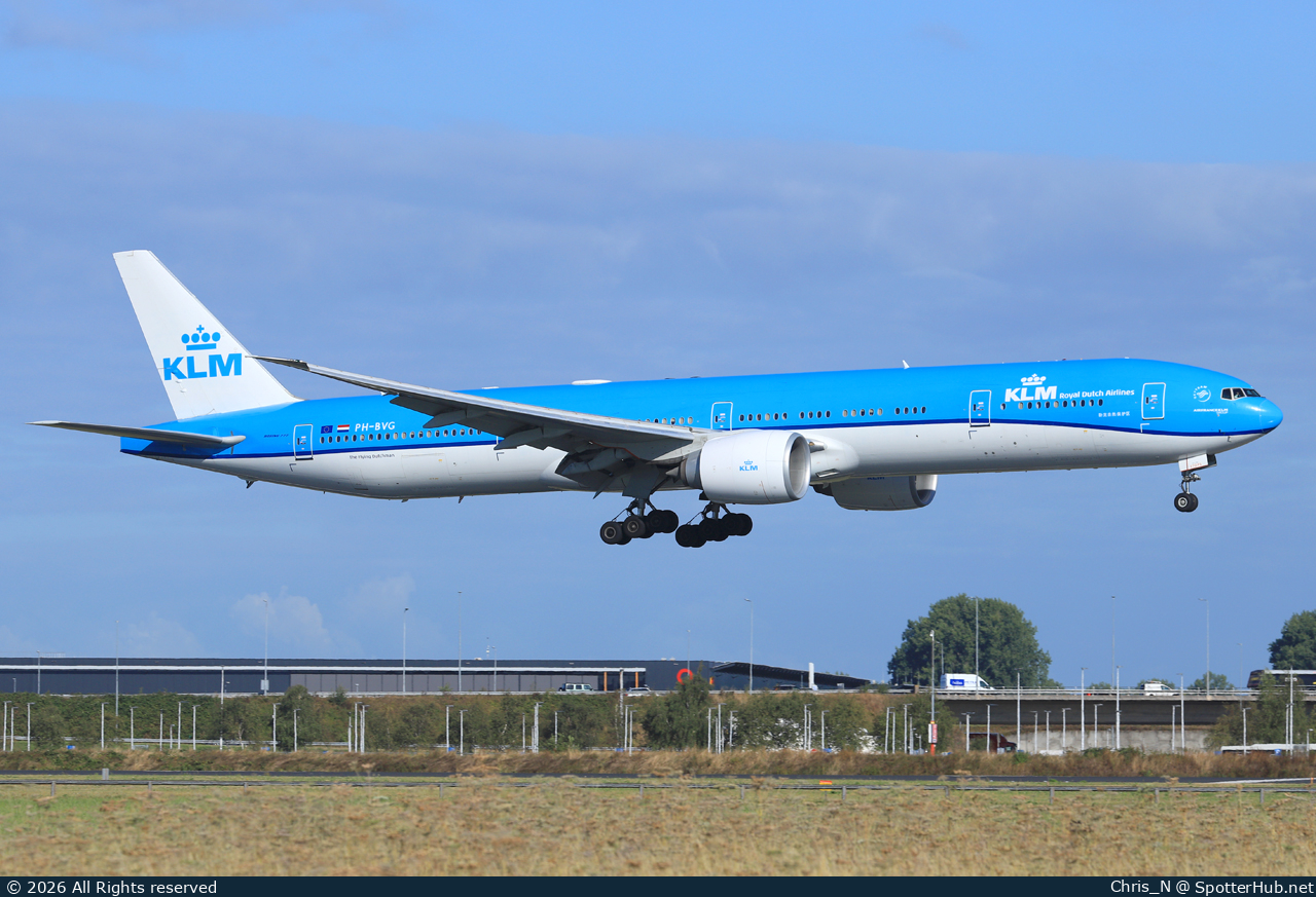 Photo of PH-BVG - Boeing 777-306(ER) operated by KLM Royal Dutch Airlines