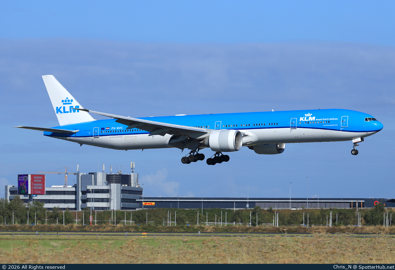 Photo of PH-BVC - Boeing 777-306(ER) operated by KLM Royal Dutch Airlines