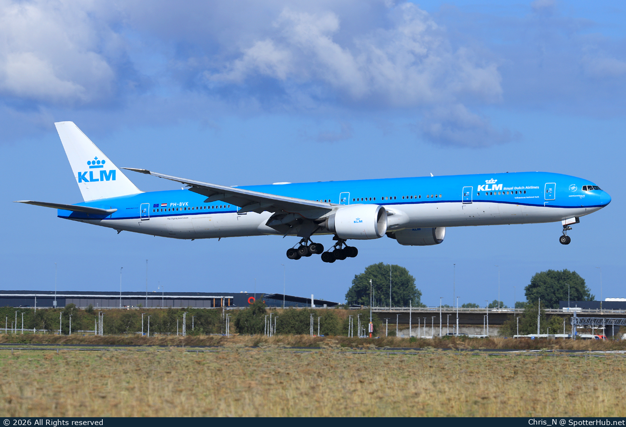 Photo of PH-BVK - Boeing 777-306(ER) operated by KLM Royal Dutch Airlines