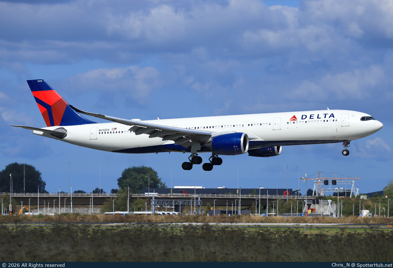 Photo of N412DX - Airbus A330-941 operated by Delta Air Lines