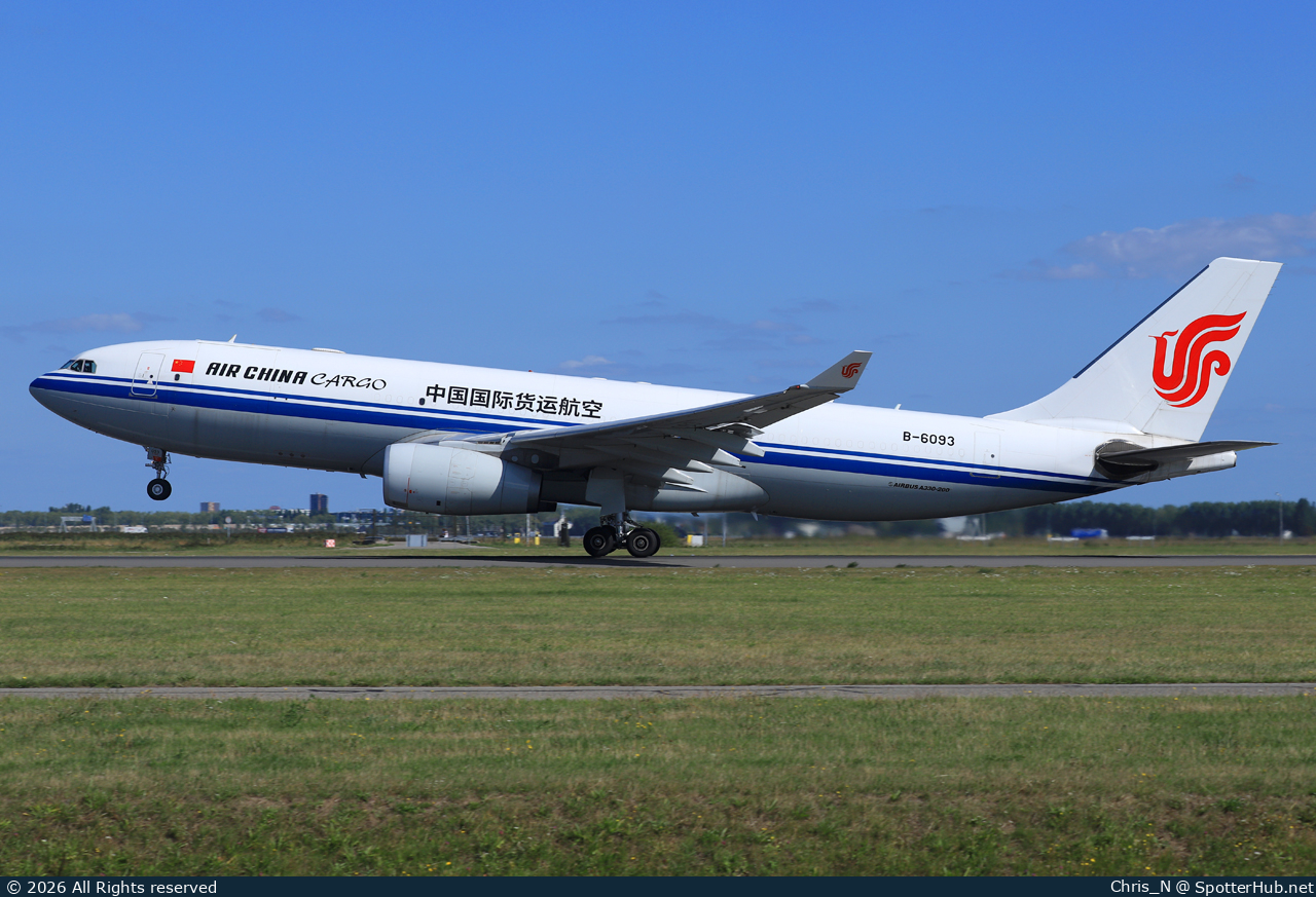 Photo of B-6093 - Airbus A330-243(P2F) operated by Air China Cargo