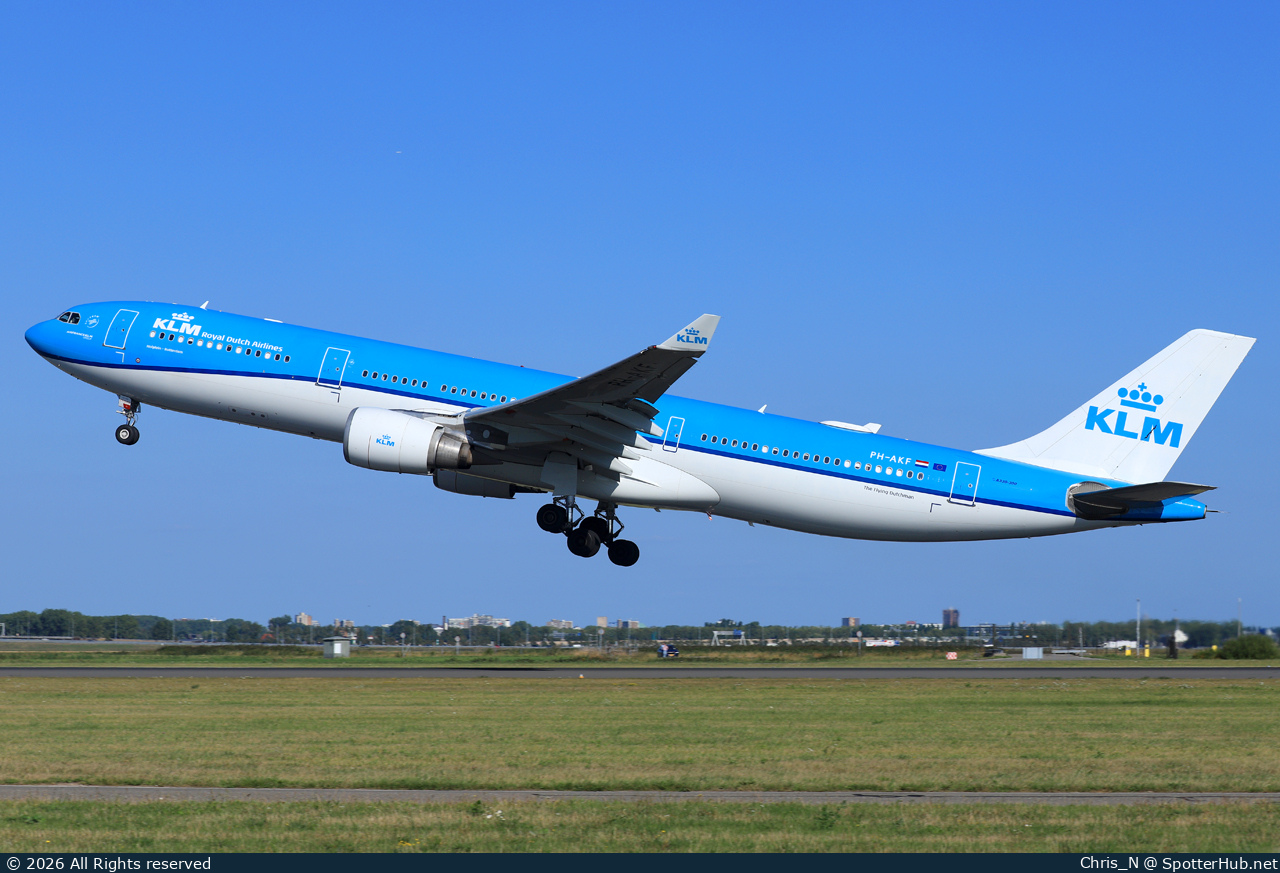 Photo of PH-AKF - Airbus A330-303 operated by KLM Royal Dutch Airlines