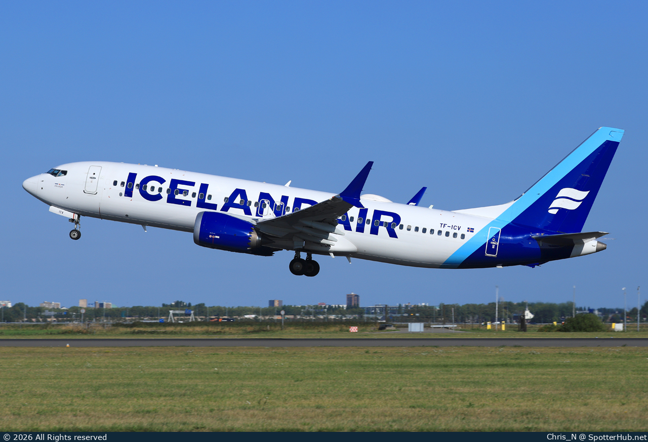 Photo of TF-ICV - Boeing 737 MAX 8 operated by Icelandair