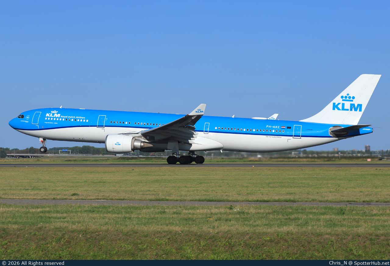 Photo of PH-AKE - Airbus A330-303 operated by KLM Royal Dutch Airlines