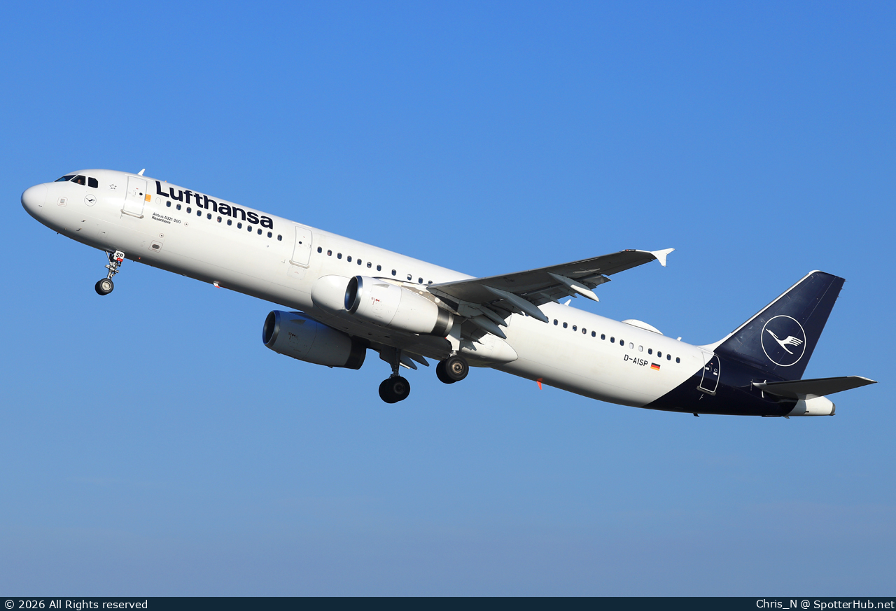 Photo of D-AISP - Airbus A321-231 operated by Lufthansa