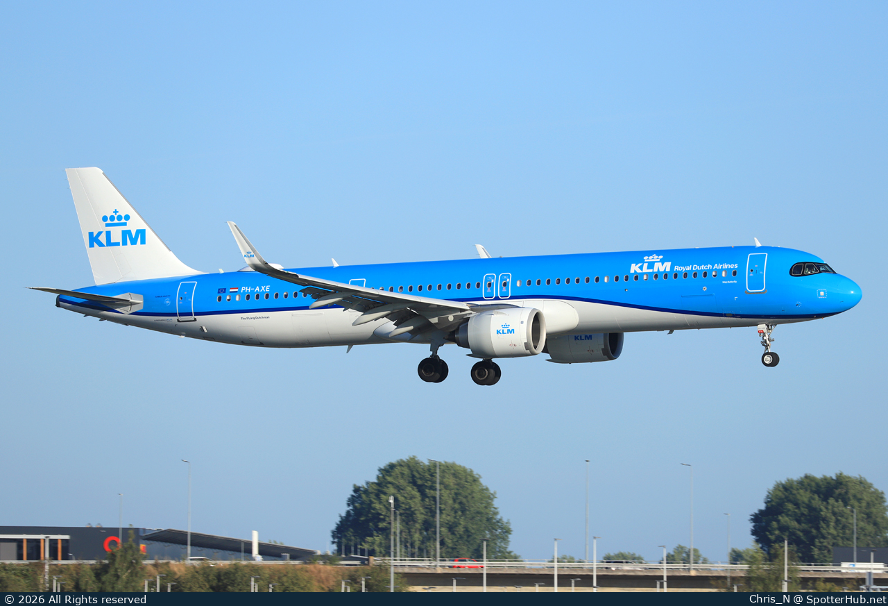 Photo of PH-AXF - Airbus A321-252NX operated by KLM Royal Dutch Airlines