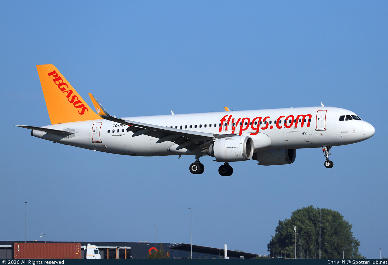 Photo of TC-NCU - Airbus A320-251N operated by Pegasus Airlines