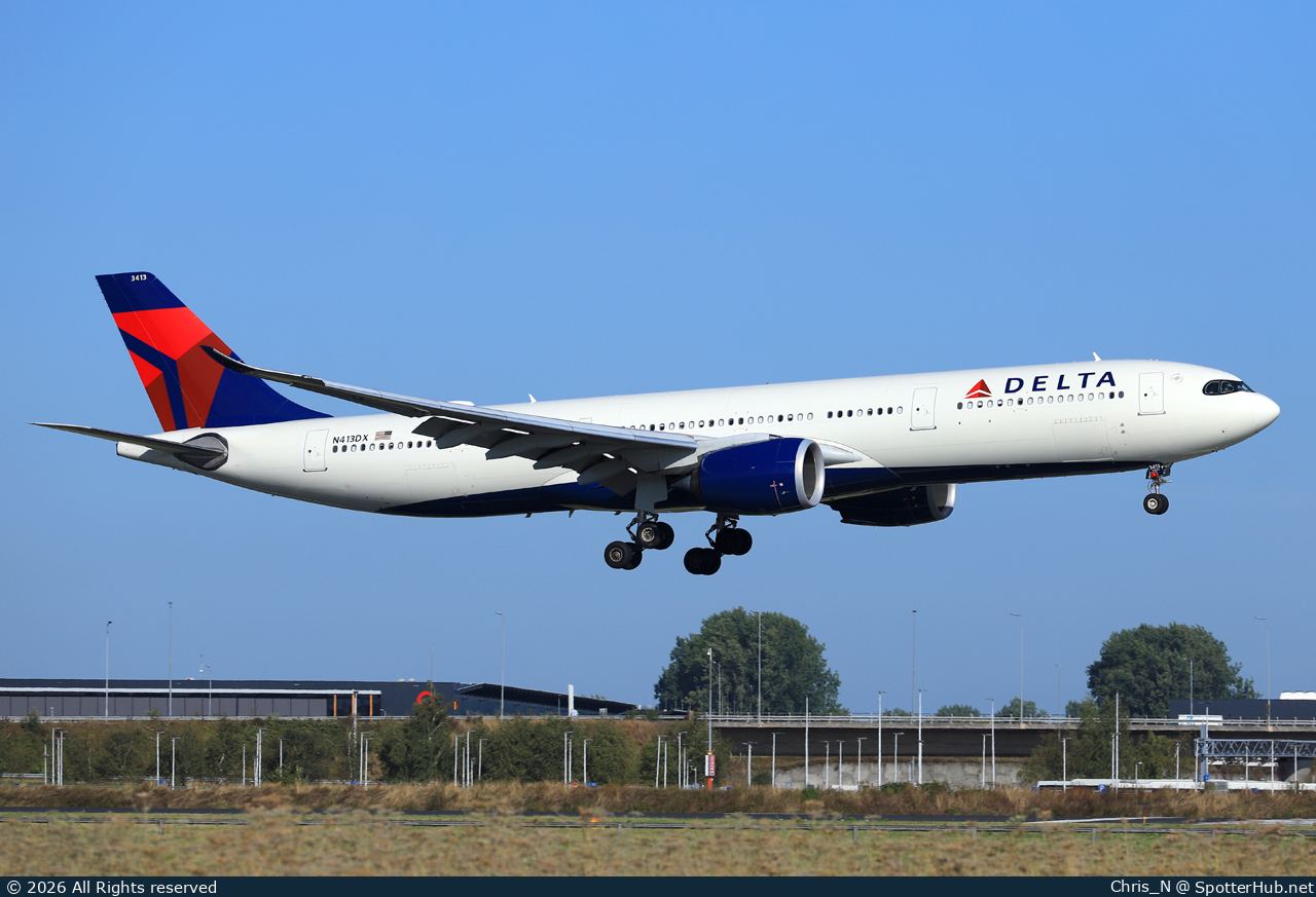 Photo of N413DX - Airbus A330-941 operated by Delta Air Lines