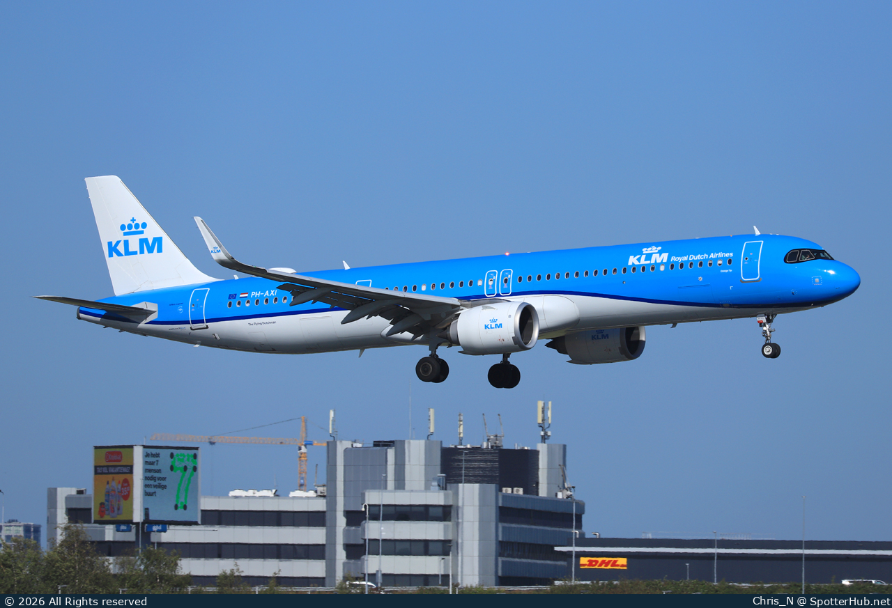 Photo of PH-AXI - Airbus A321-252NX operated by KLM Royal Dutch Airlines
