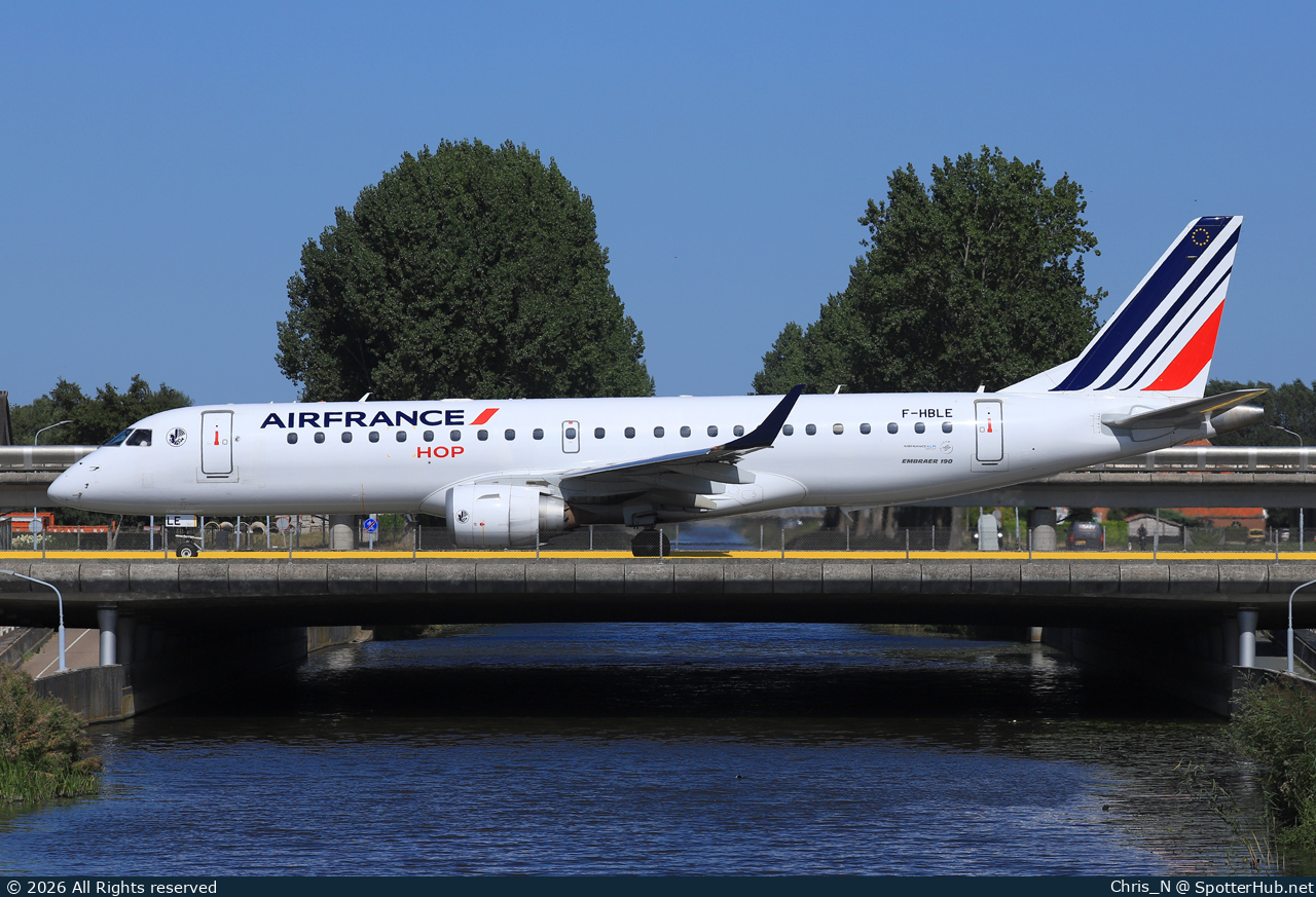 Photo of F-HBLE - Embraer ERJ-190LR operated by Air France HOP