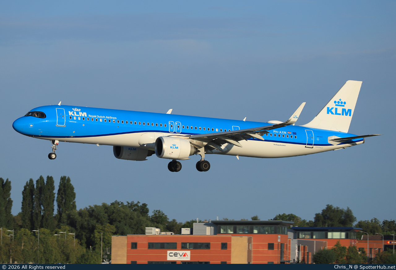 Photo of PH-AXN - Airbus A321-252NX operated by KLM Royal Dutch Airlines