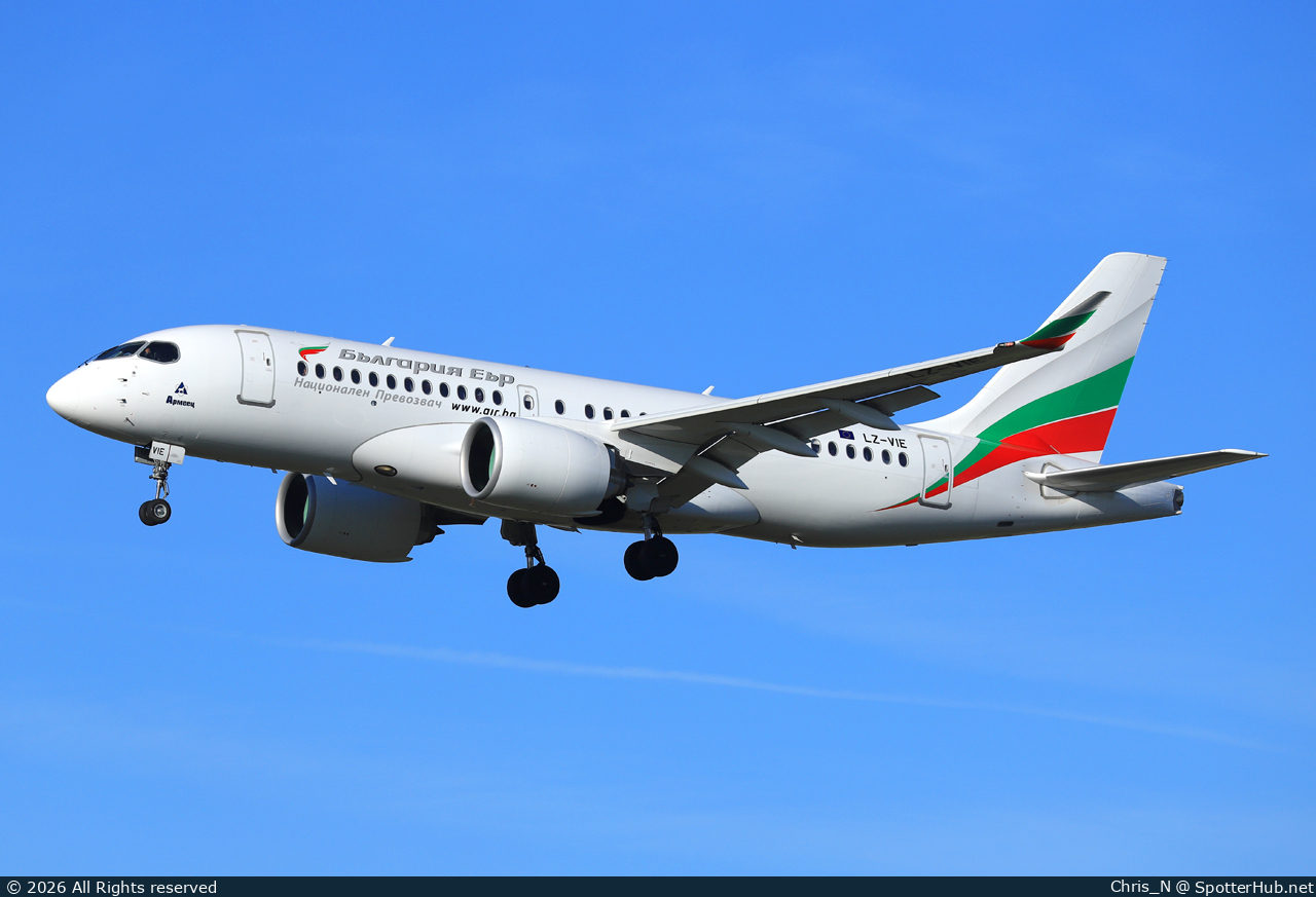Photo of LZ-VIE - Airbus A220-100 operated by Bulgaria Air