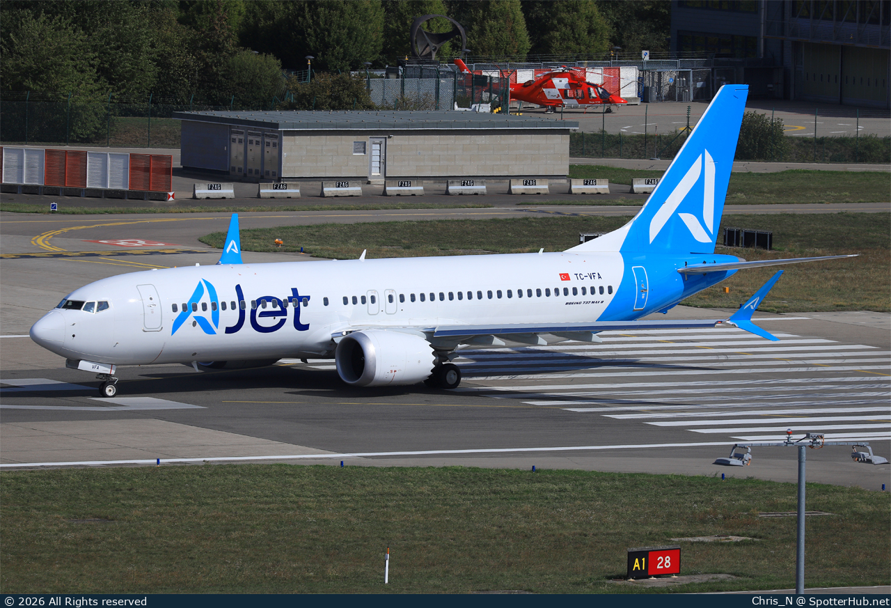 Photo of TC-VFA - Boeing 737 MAX 8 operated by AJet