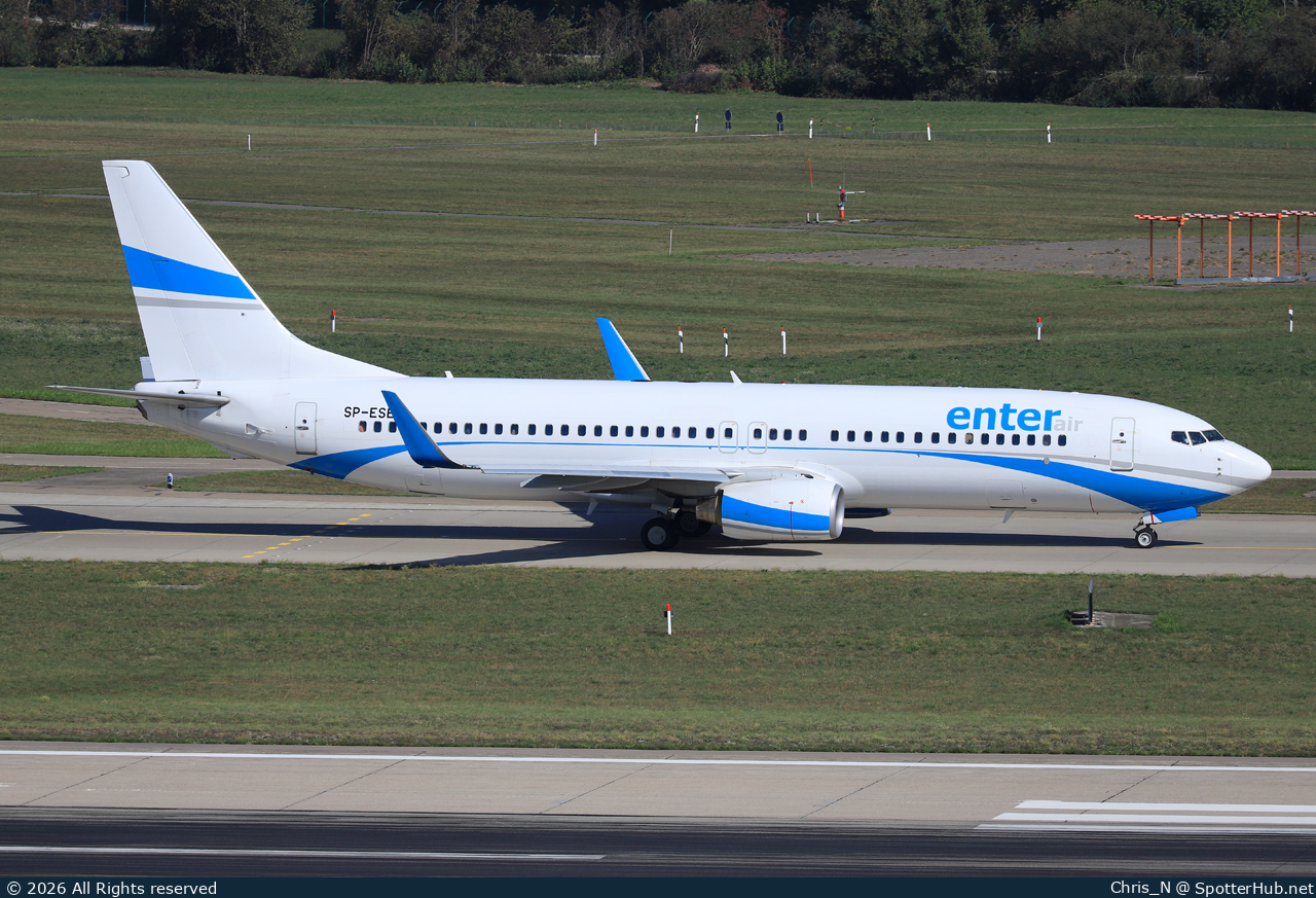 Photo of SP-ESE - Boeing 737-8Q8 operated by Enter Air