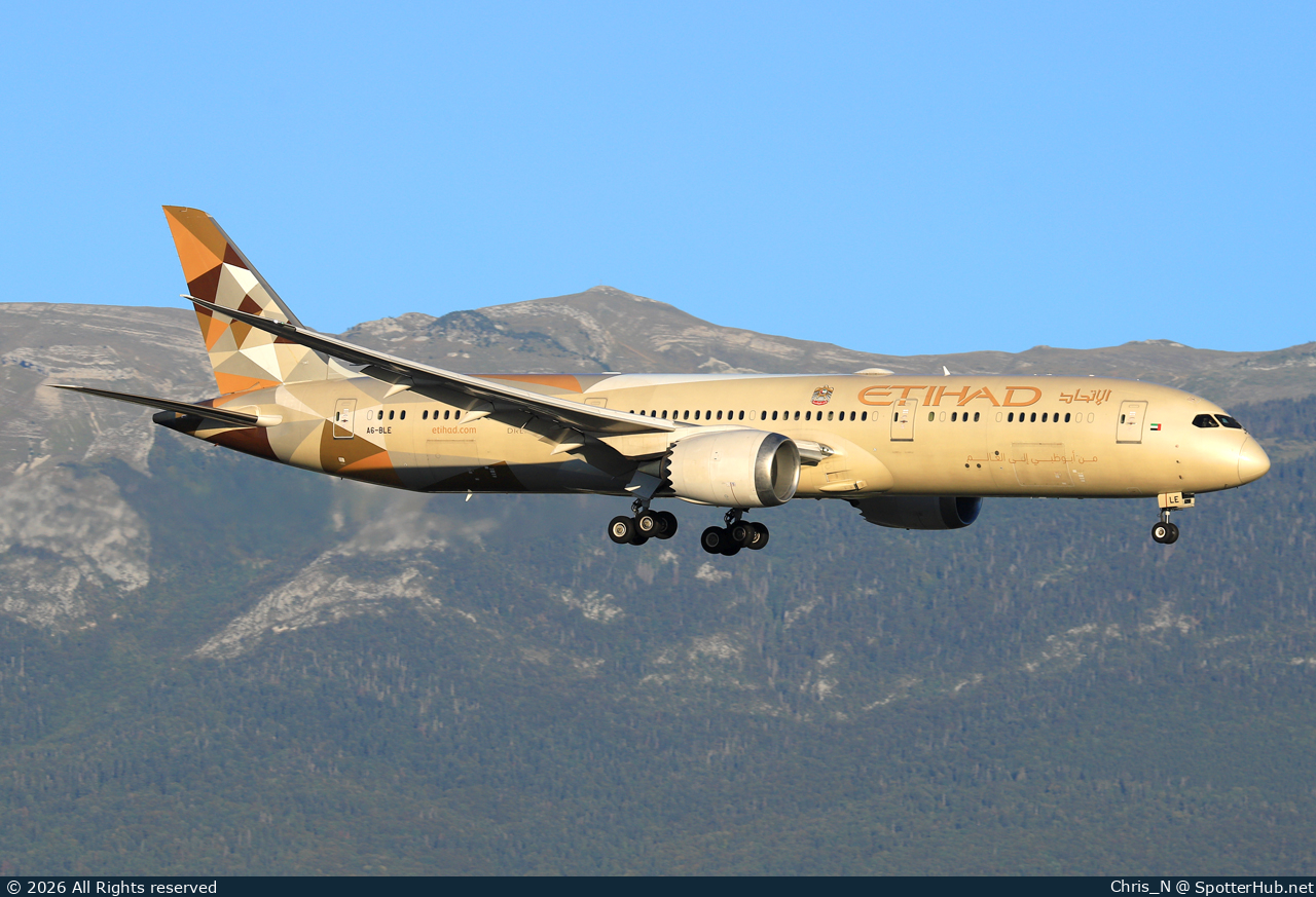 Photo of A6-BLE - Boeing 787-9 Dreamliner operated by Etihad Airways