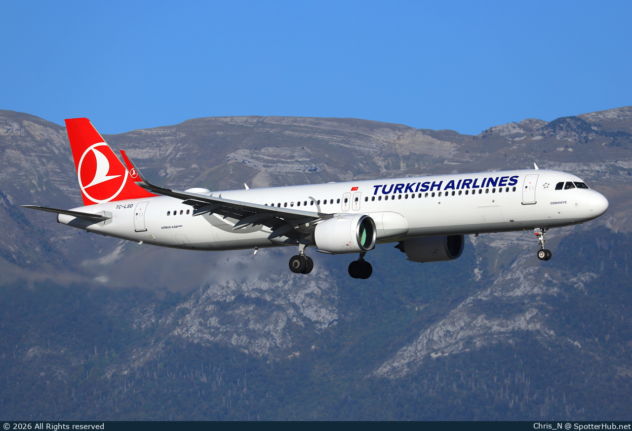 Photo of TC-LSD - Airbus A321-271NX operated by Turkish Airlines