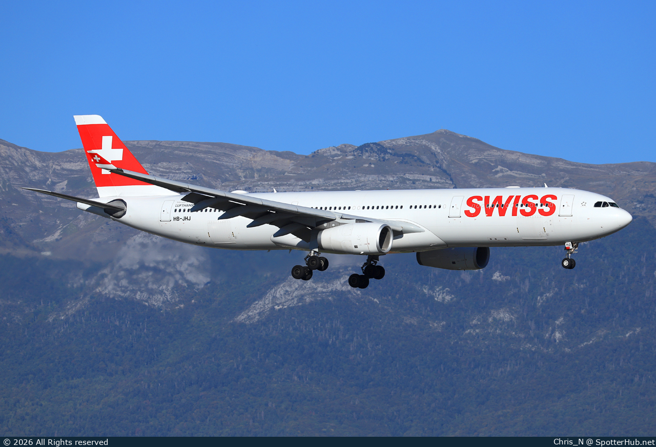 Photo of HB-JHJ - Airbus A330-343 operated by Swiss International Air Lines